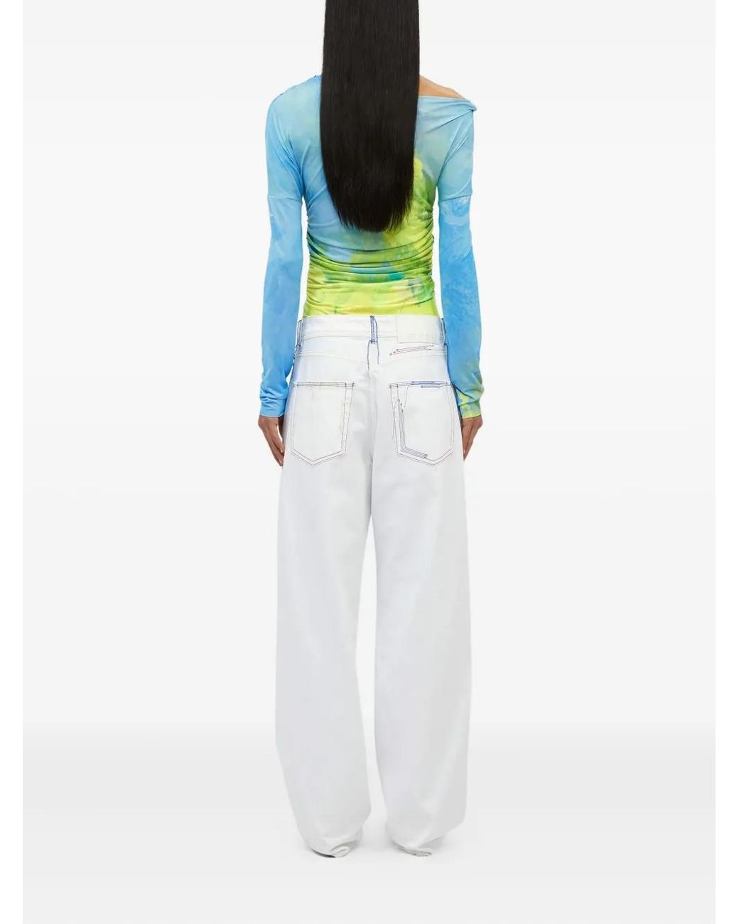MSGM White Wide-Leg Jeans