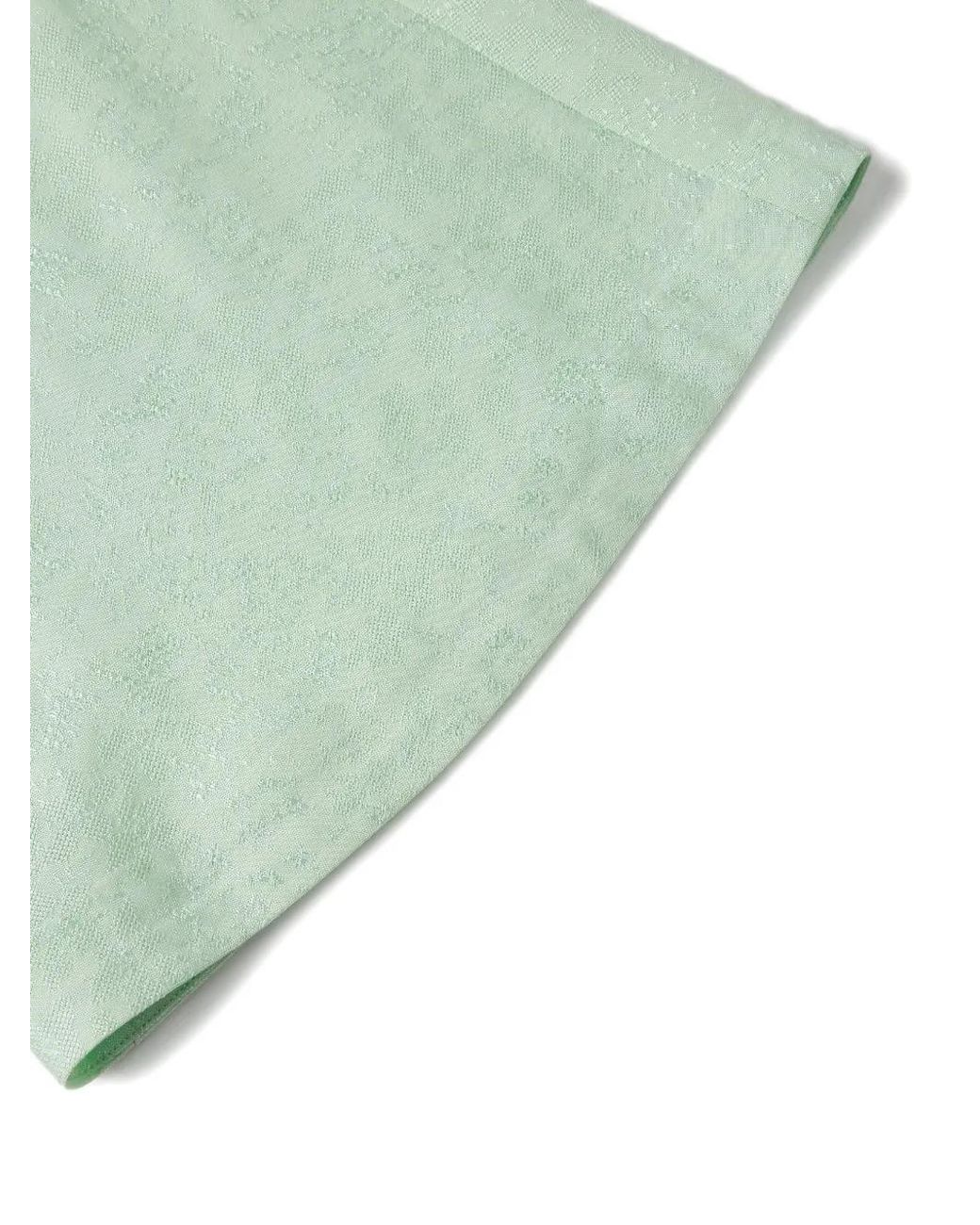 Shanghai Tang Green Tang Jacquard Blouse