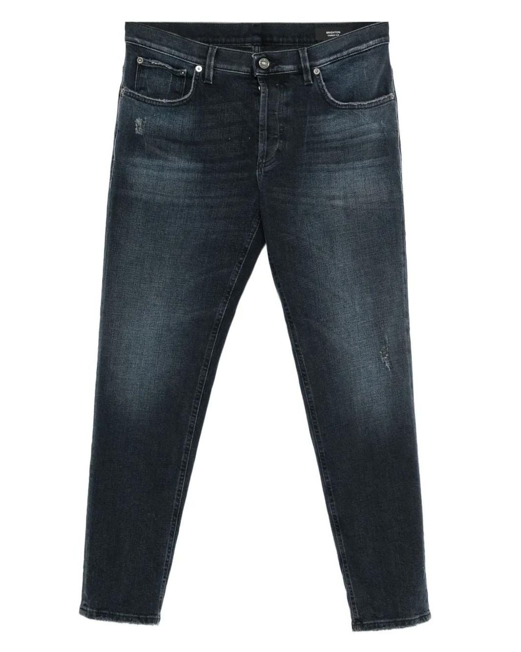 Dondup Blue Distressed-Effect Jeans for men
