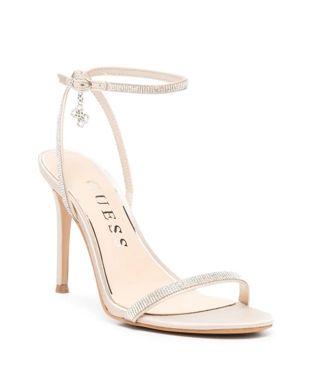 Guess White Sandales À Ornements
