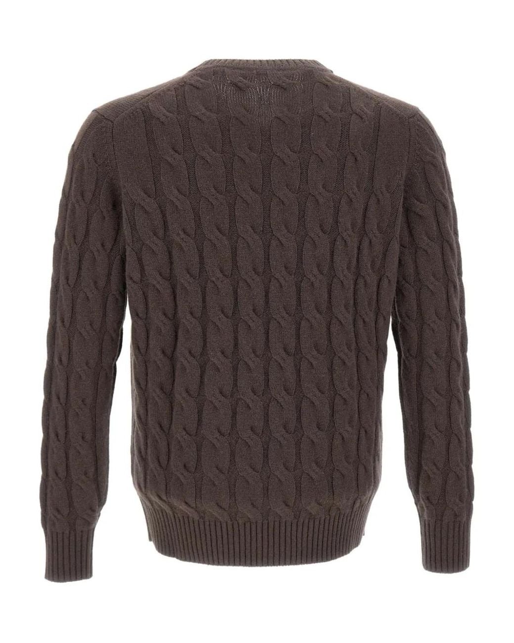 Kangra Gray Cable-Knit Sweater for men