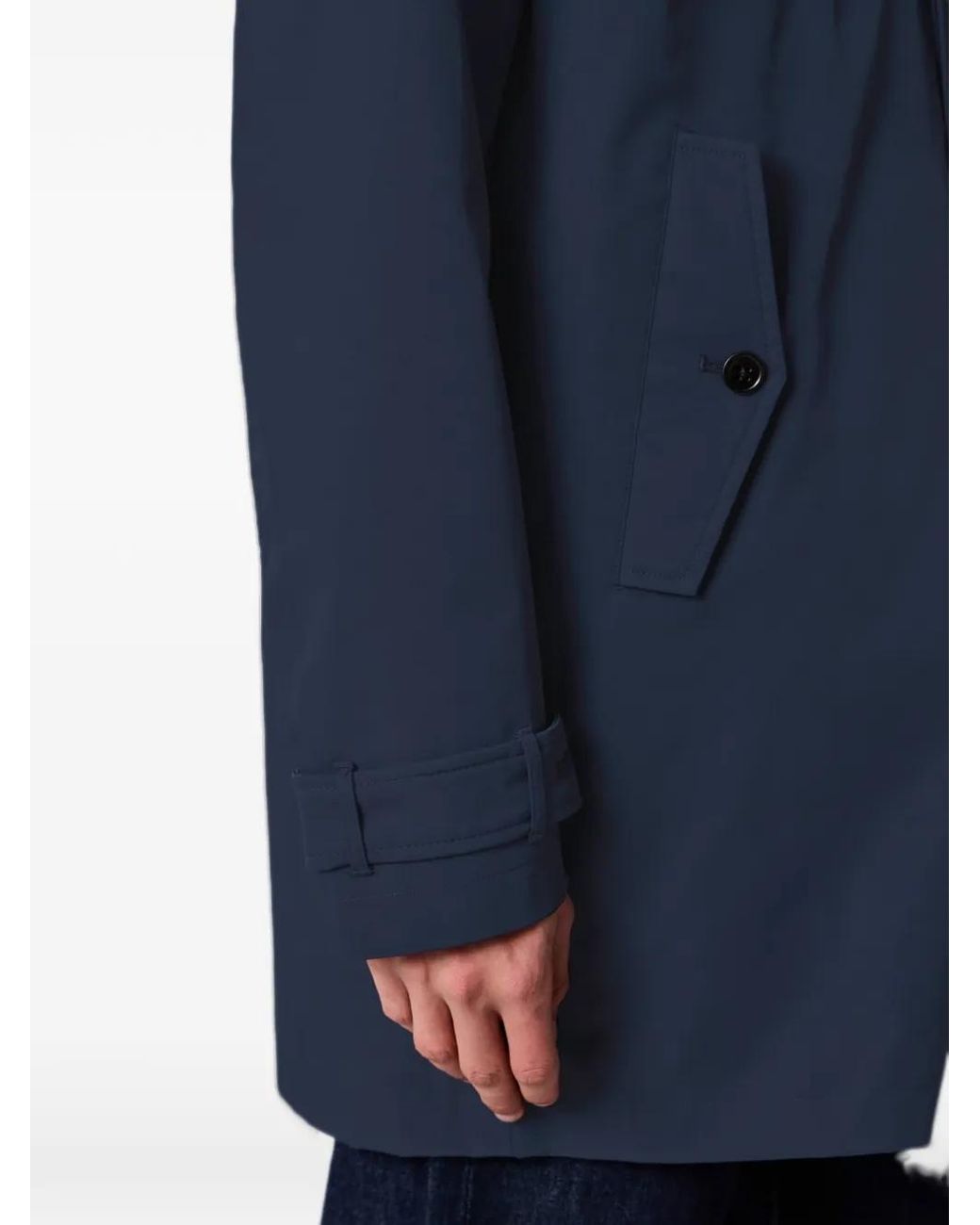 Paul Smith Blue Recycled Mac With Removable Lining for men