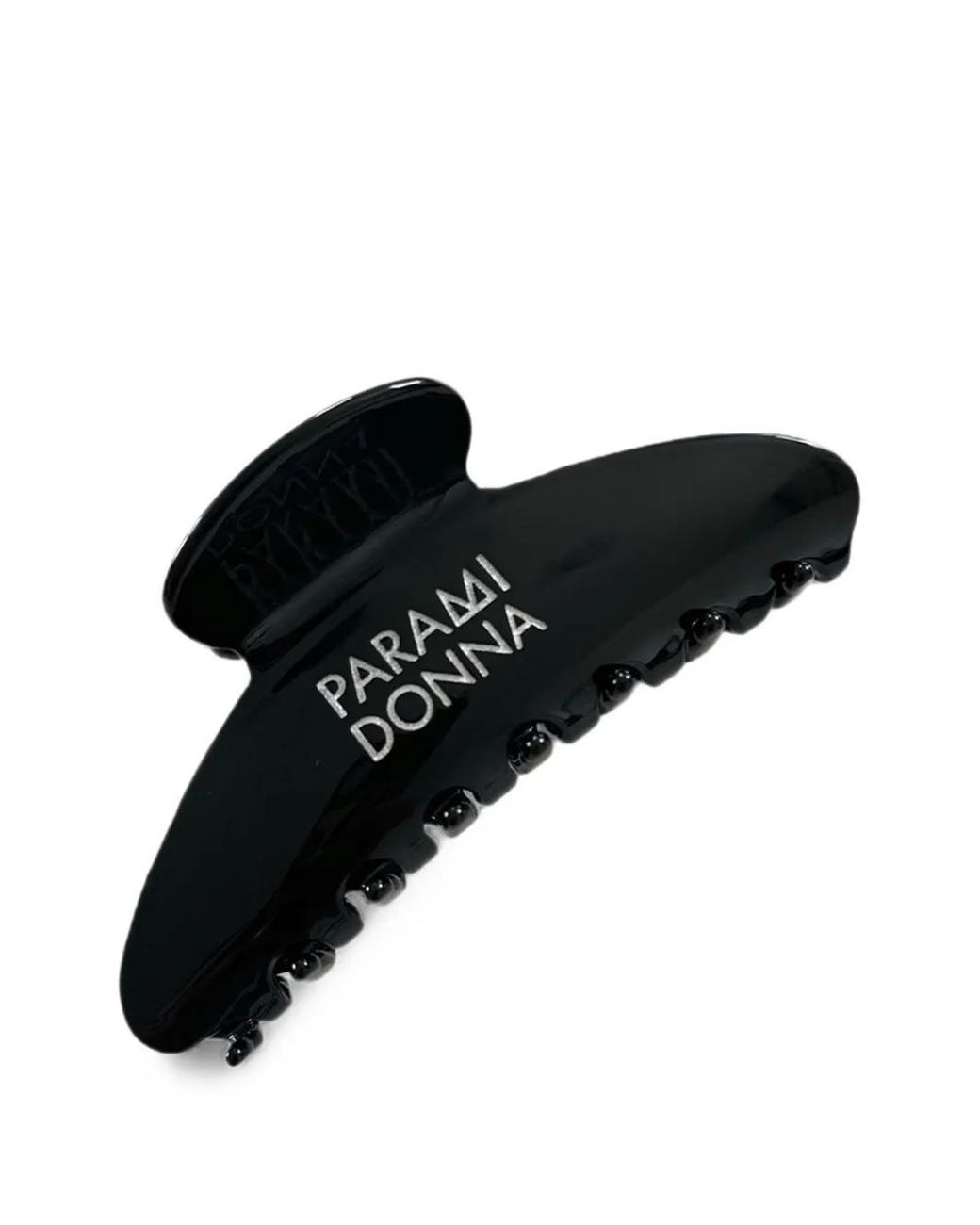 Paramidonna Black Logo-Print Claw Hair Clip