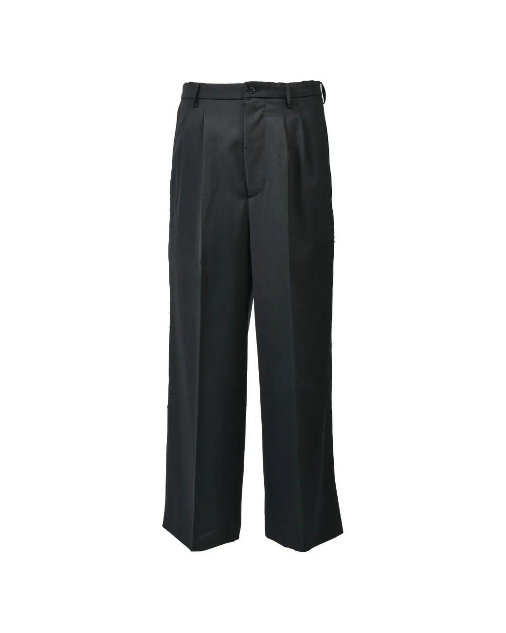 MASU Black Pantalon À Design Plissé for men