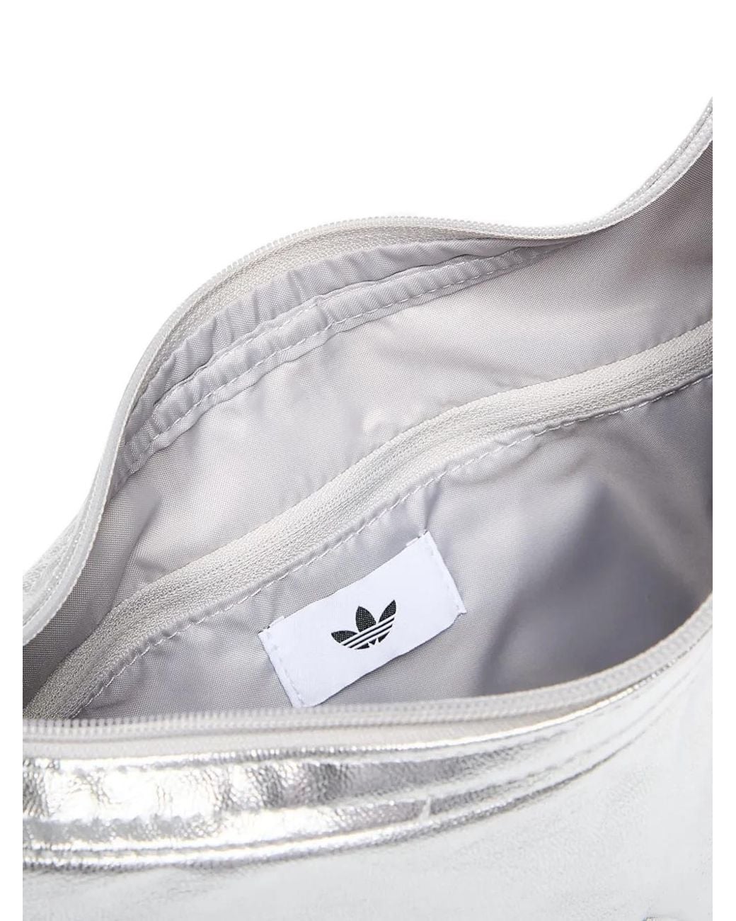 Adidas White Adicolor Metallic-Effect Shoulder Bag