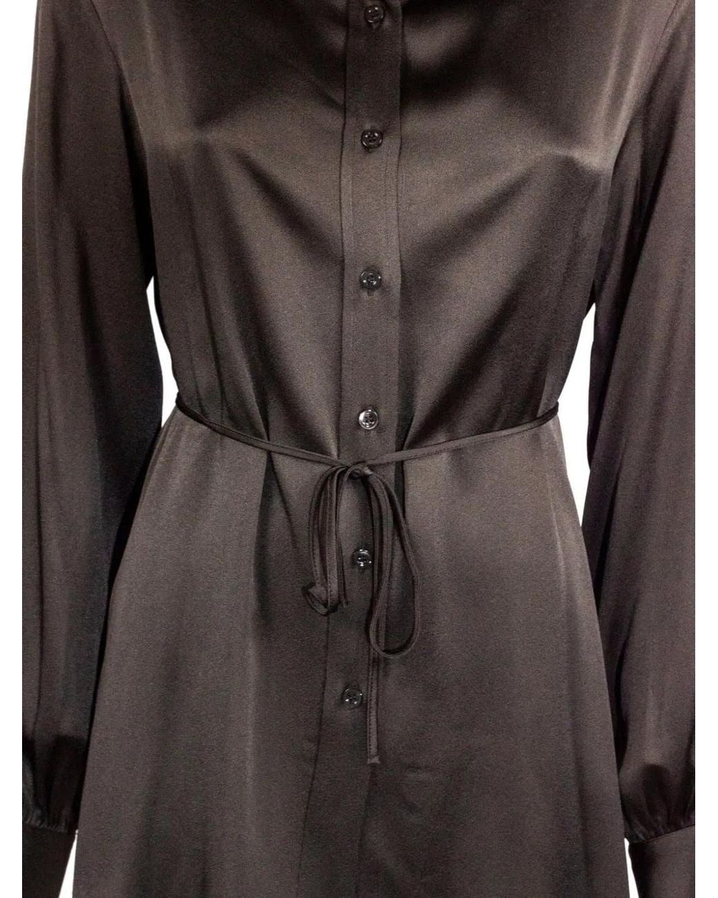 Semicouture Black Button Hemd mit Bindegürtel