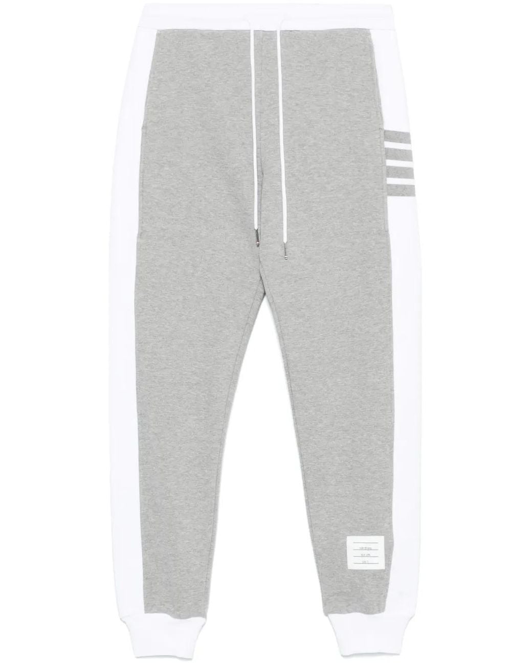 Thom Browne Gray Bar Stripe Track Pants for men