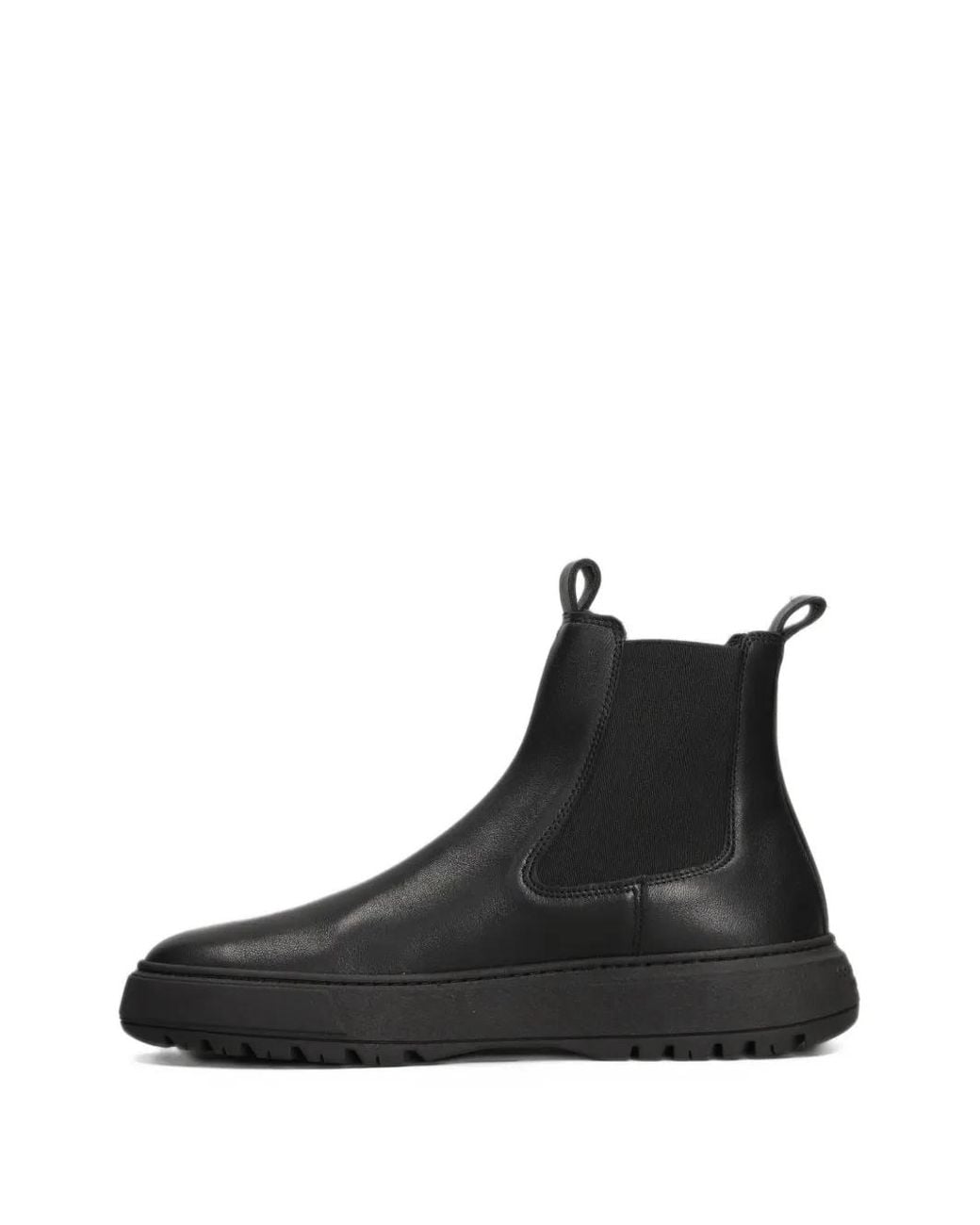 COPENHAGEN Black Leather Chelsea Boots for men