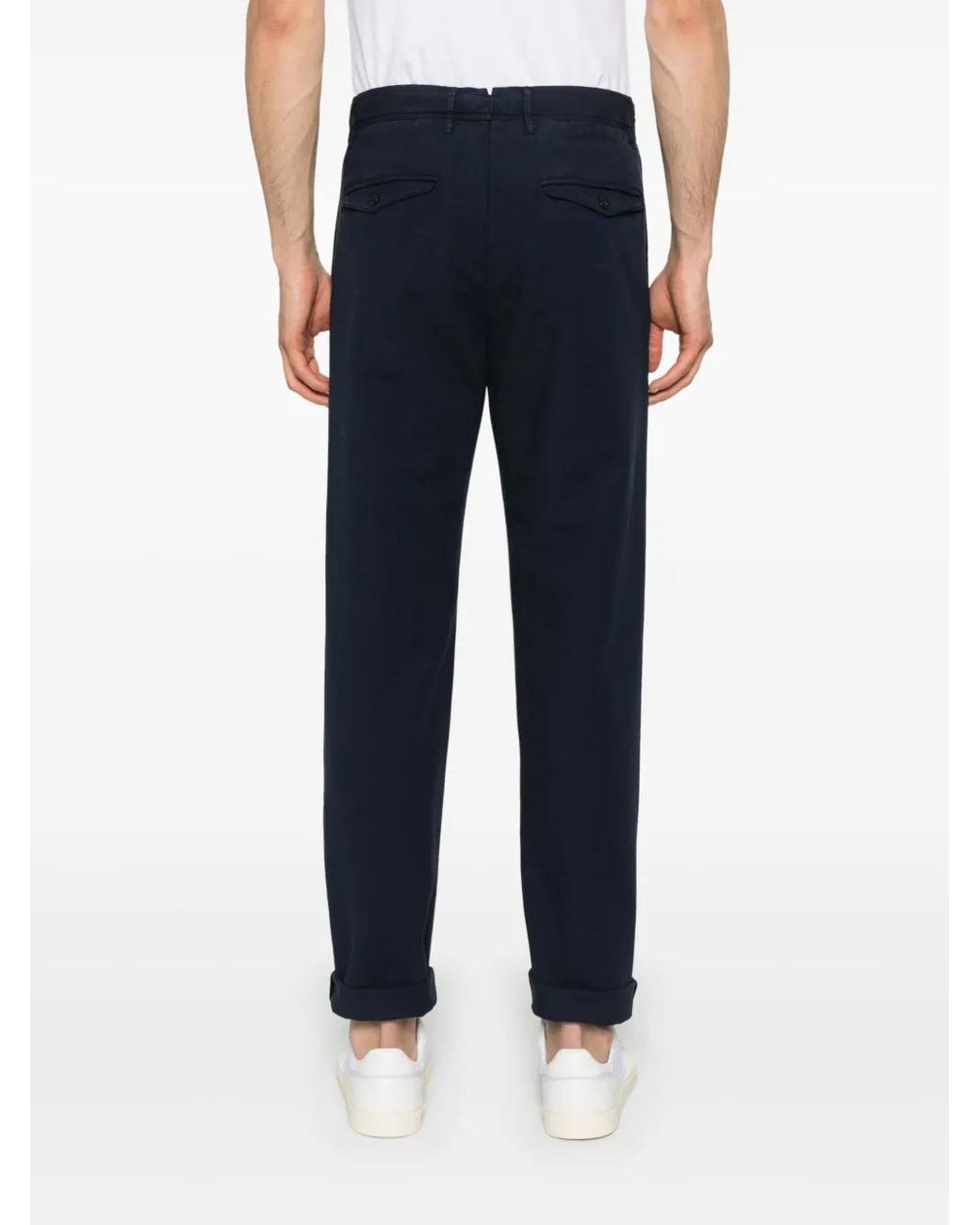 Incotex Blue Tapered Trousers for men
