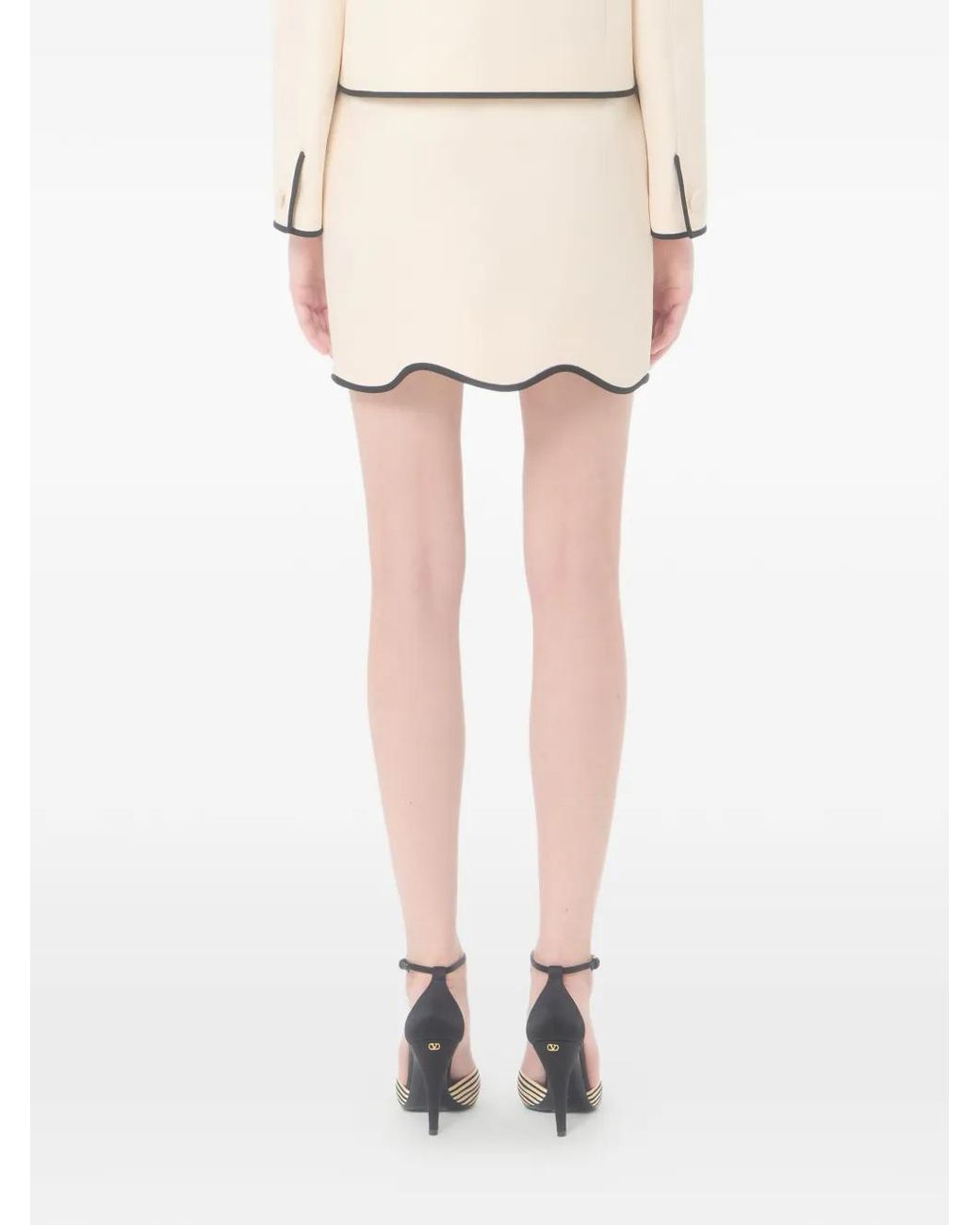 Valentino Garavani Natural Wave-Hem Mini Skirt