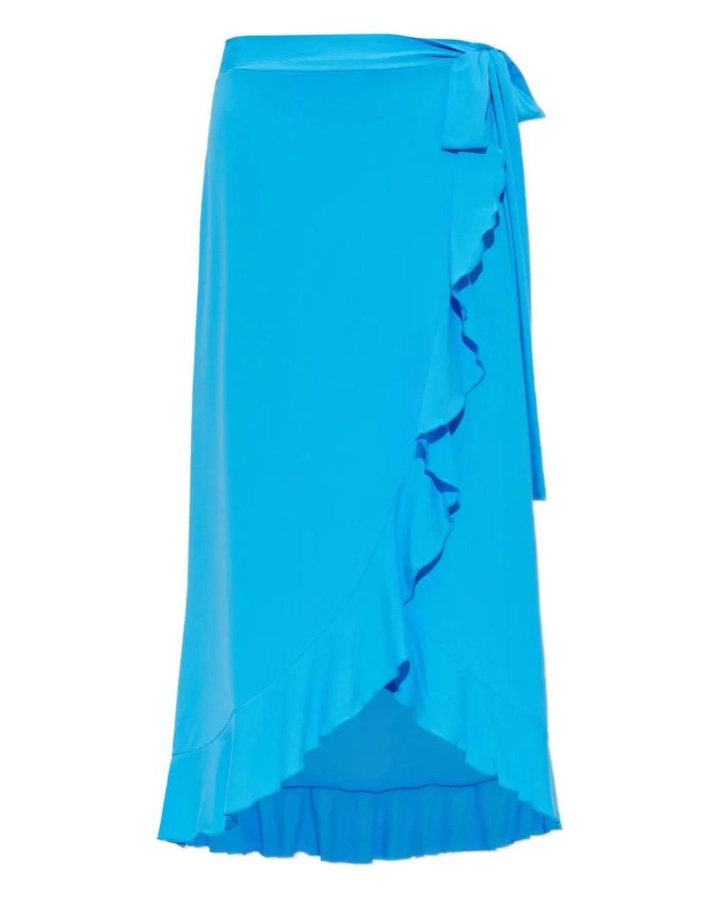 Melissa Odabash Blue Jupe Mi-Longue À Volants