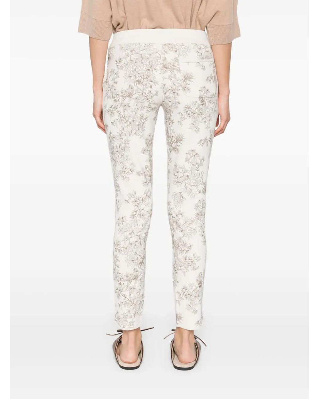 Juvia White Cotton-Blend Pants