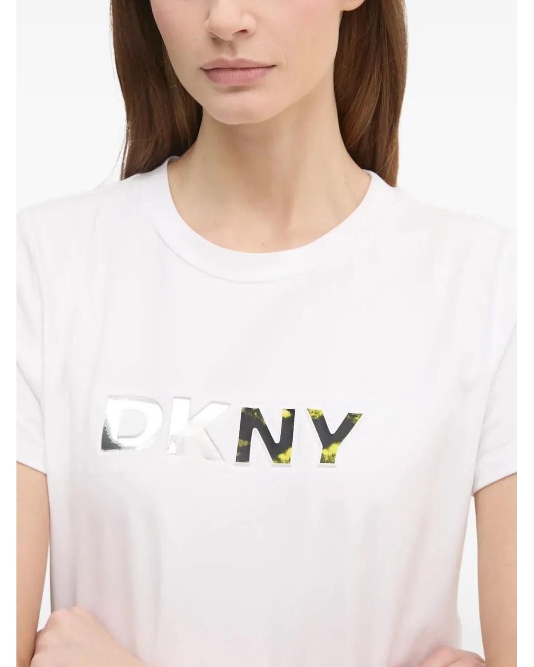 DKNY Blue Crew-Neck T-Shirt