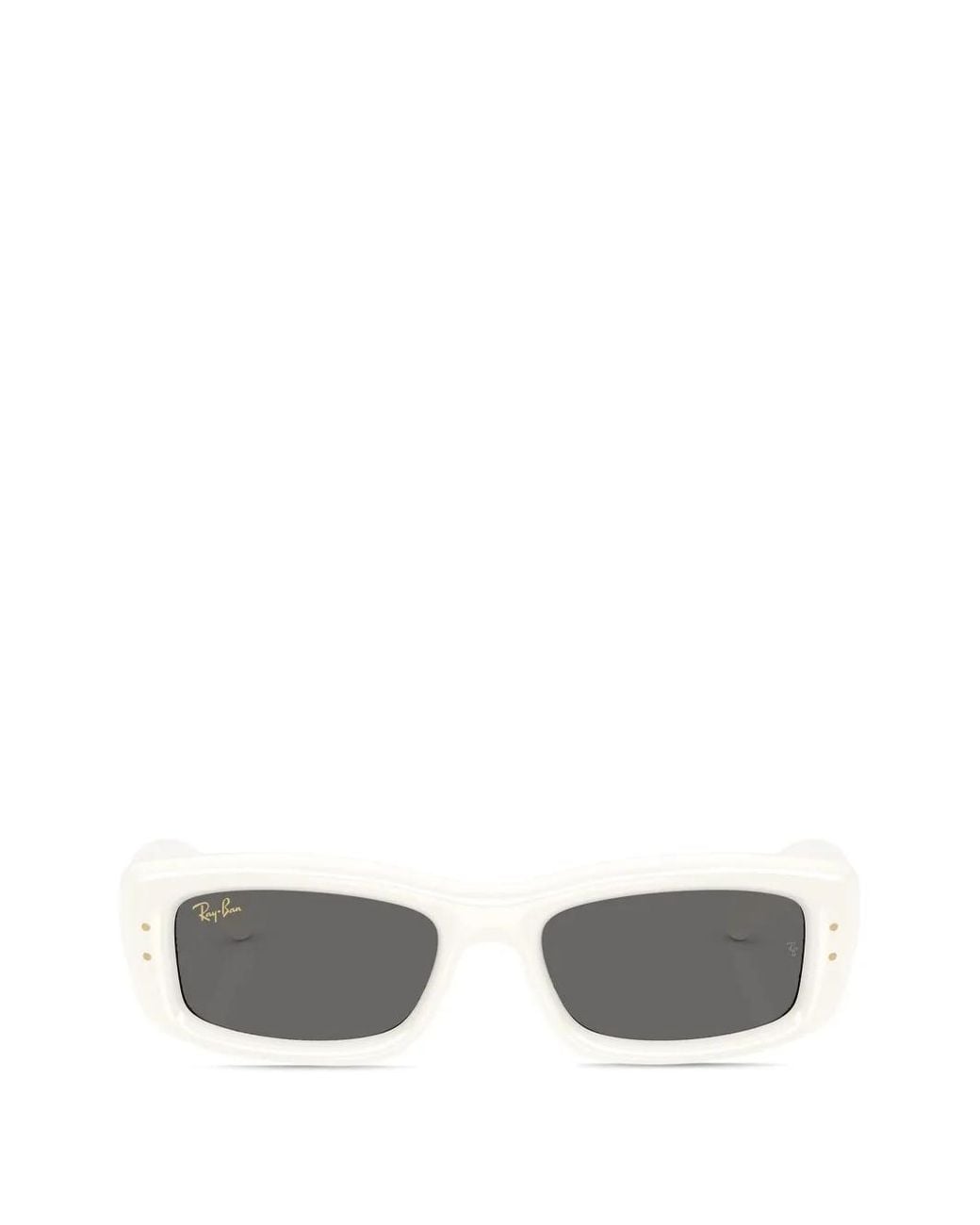 Ray-Ban White Kiliane Puffer Square-Frame Sunglasses