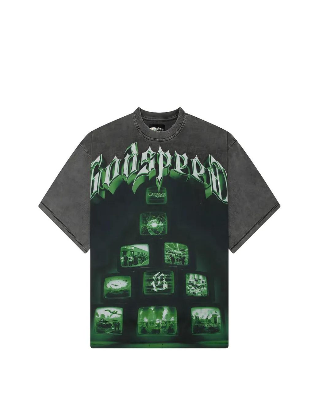 Godspeed Green Logo-Print Graphic-Print T-Shirt for men