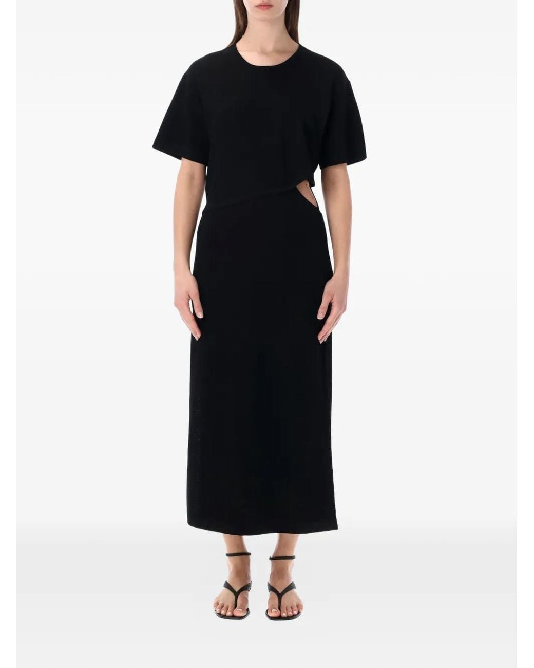 THE GARMENT Black Madison Cutout Midi Dress