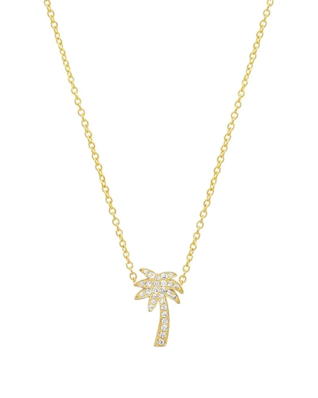 Jennifer Meyer Metallic 18Kt Palm Tree Necklace