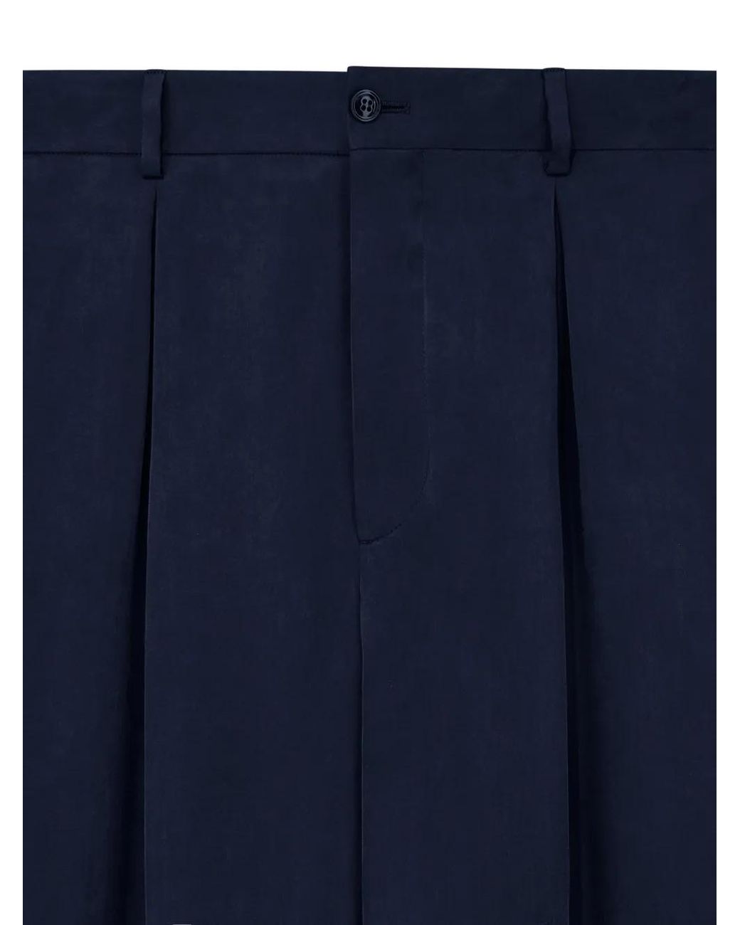 Giorgio Armani Blue Pantalon Ample À Design Plissé for men