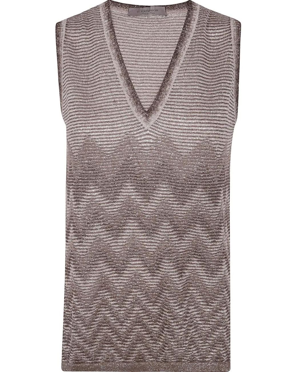 D.exterior Brown Degrade Lux Long Top