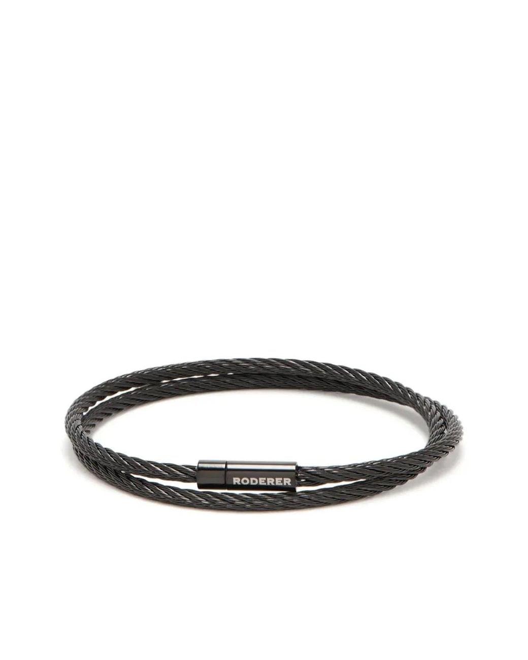 Roderer White Giacomo Double Tour Bracelet for men