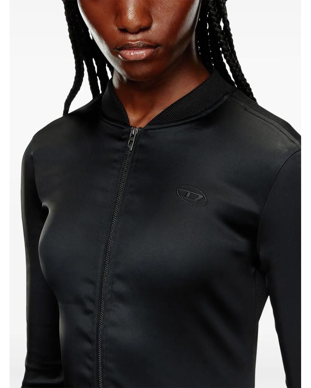 DIESEL Black Oper Logo-Embroidered Jacket