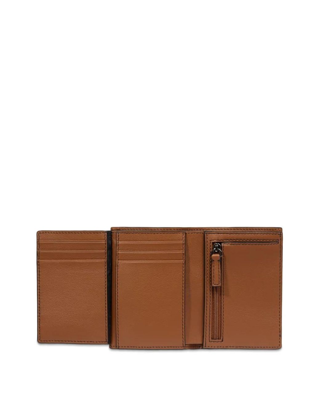 Lancel Brown 9Cc Tri-Fold Leather Wallet for men