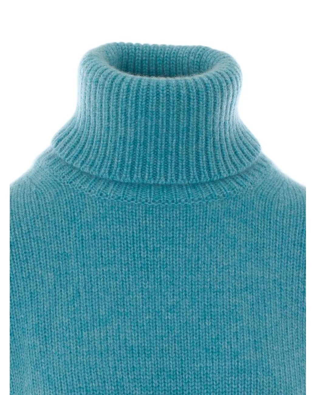 Not Shy Blue Audrey Long-Sleeve Roll-Neck Sweater