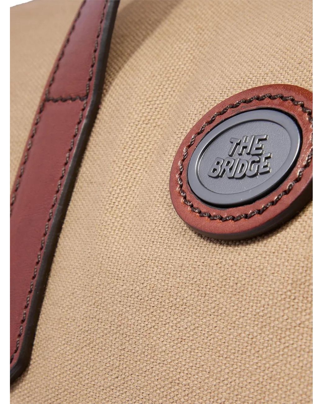 The Bridge Natural Leather-Trim Holdall