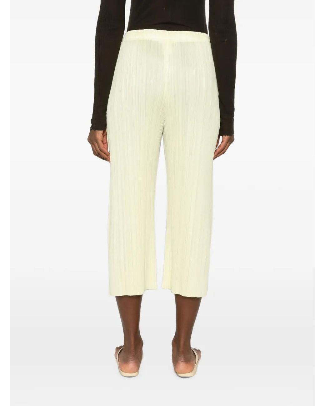 Pleats Please Issey Miyake White Pantalon Plissé Monthly Colors