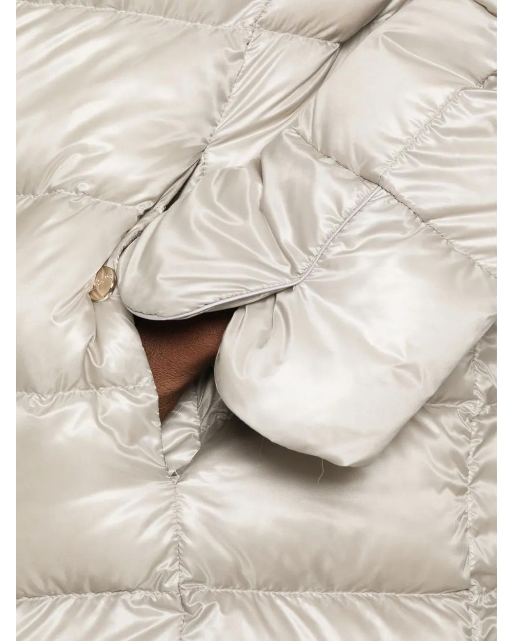Herno White Quilted High-Neck Coat