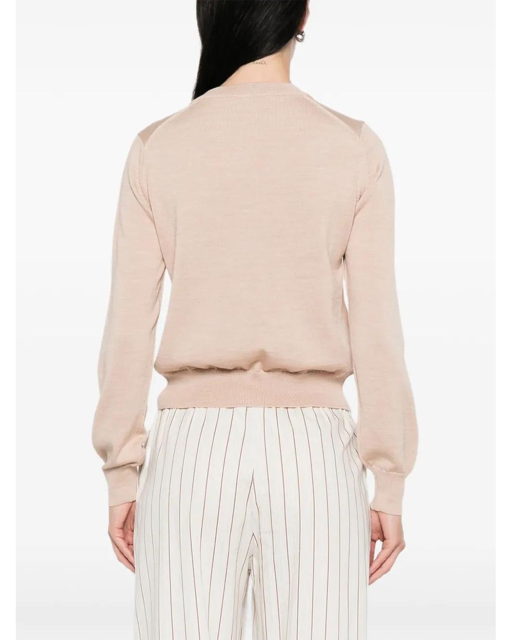 Maison Kitsuné Pink Baby Fox Wool Cardigan