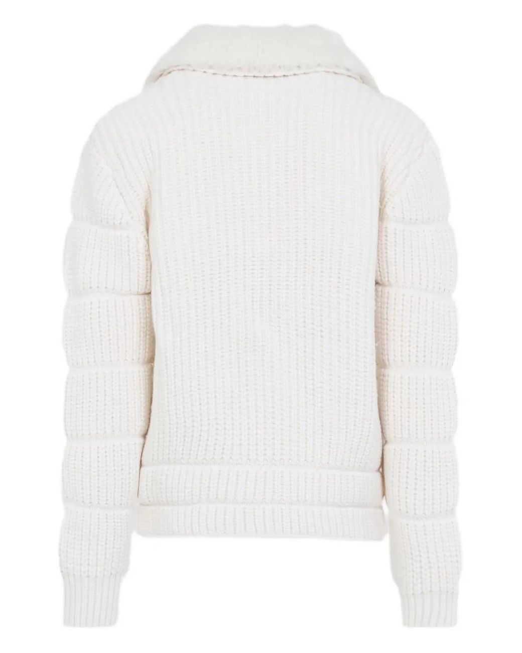 Casablanca White Ribbed Padded Jacket for men