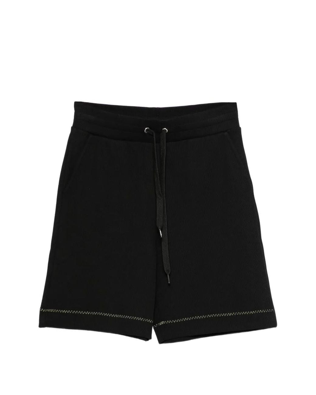 Moschino Black Logo-Embroidery Track Shorts for men