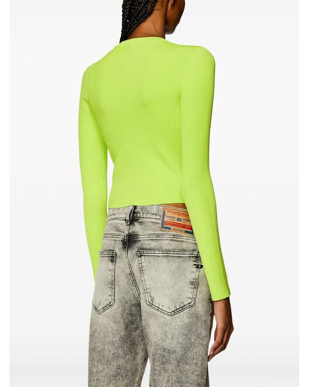 DIESEL Green M-Valary Logo-Plaque Top