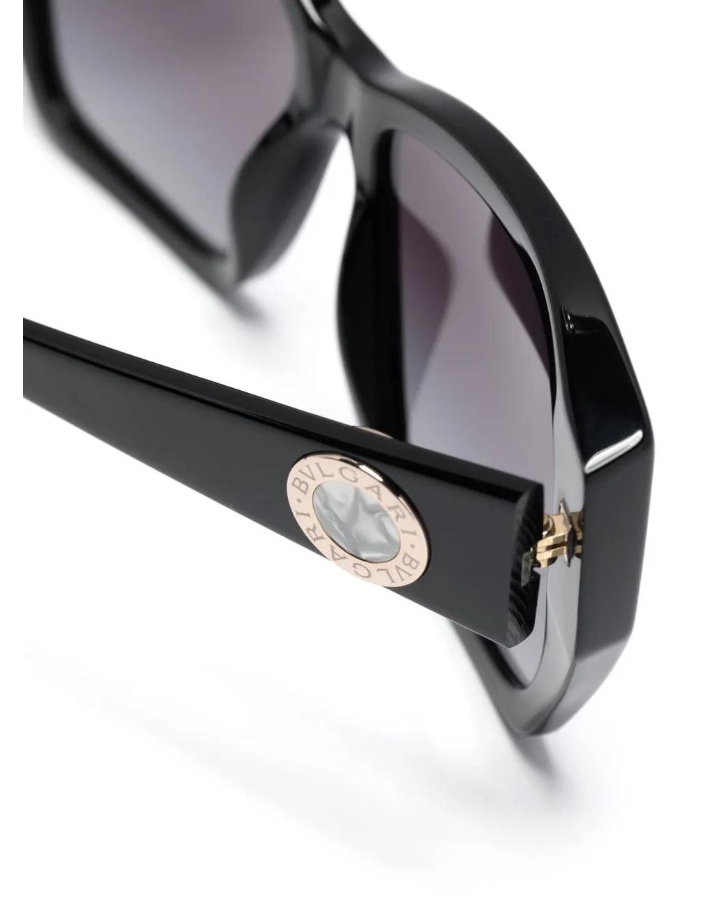 BVLGARI Black Gradient-Effect Square-Frame Sunglasses