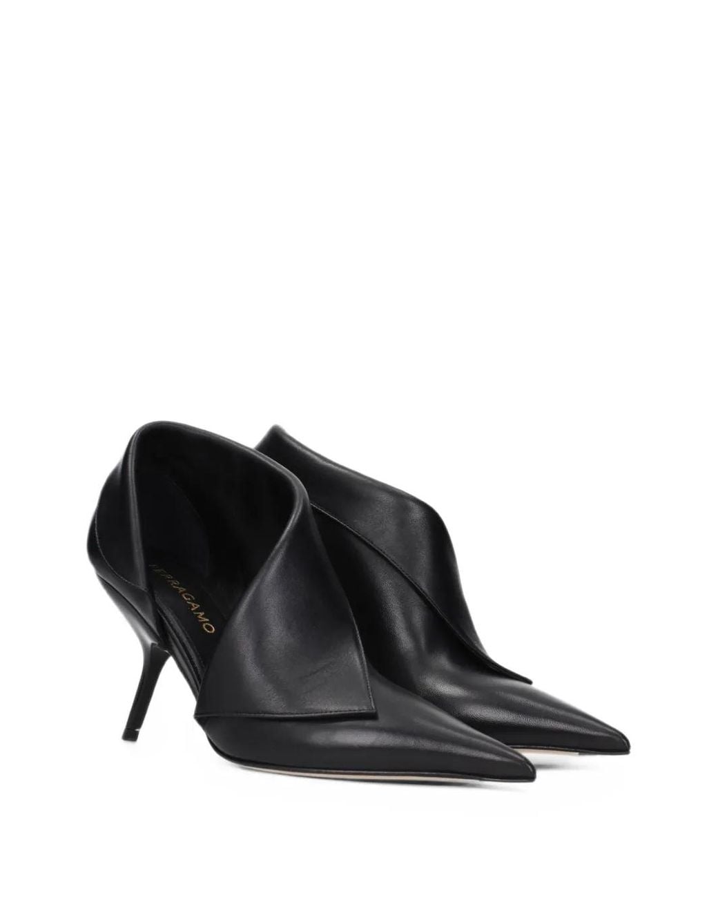 Ferragamo Black Litty Pointed-Toe Ankle Boots
