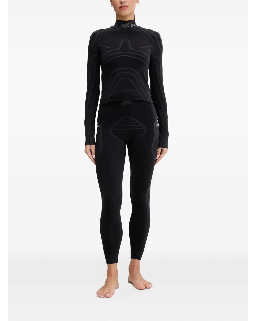 X Bionic Black Logo-Waistband Ski Pants