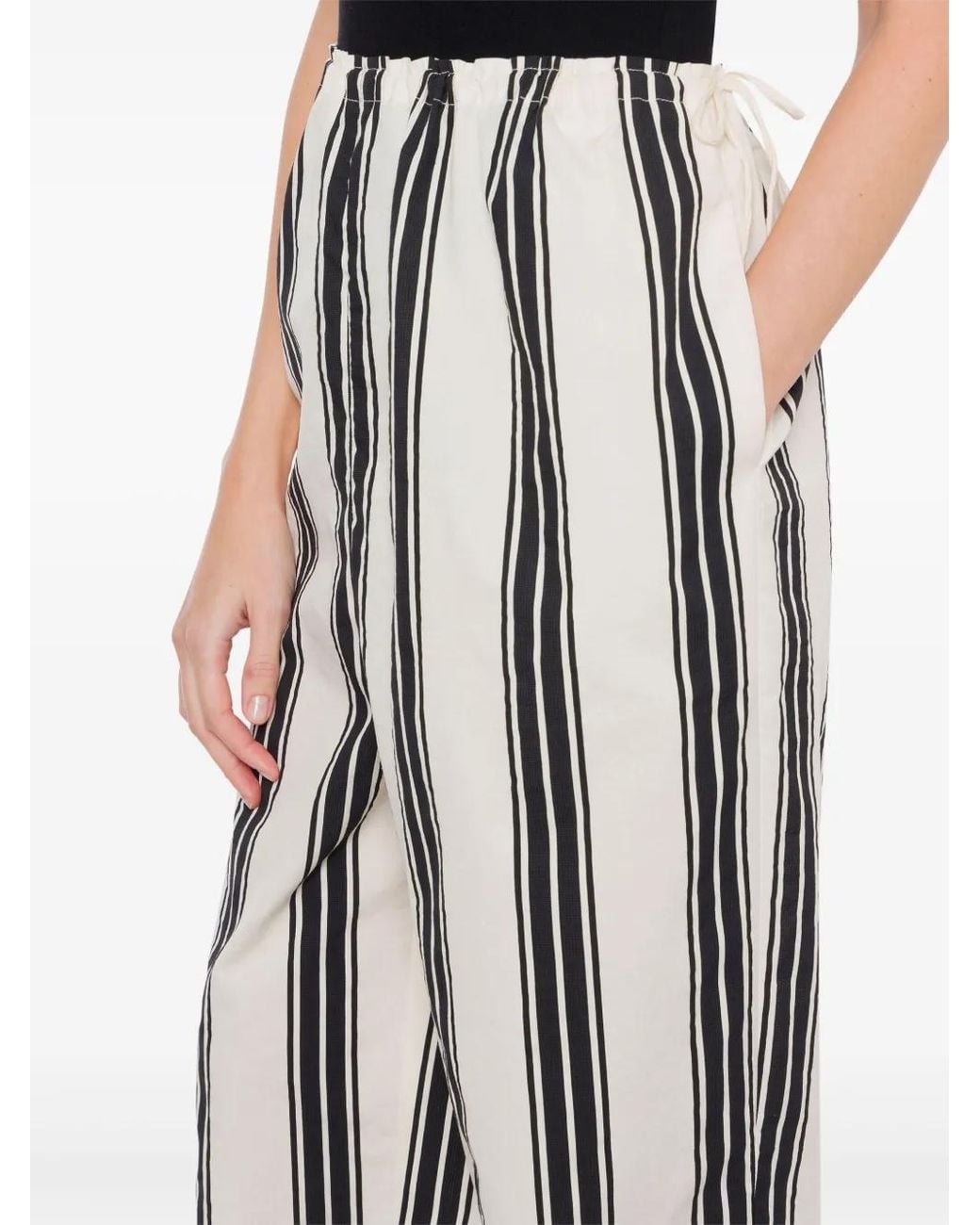 Philosophy Di Lorenzo Serafini White Tailored Neutrals Trousers With Straight Leg Cut