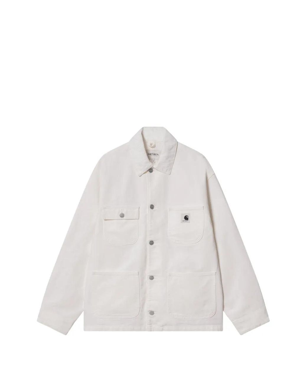 Carhartt White Logo-Patch Button-Up Jacket