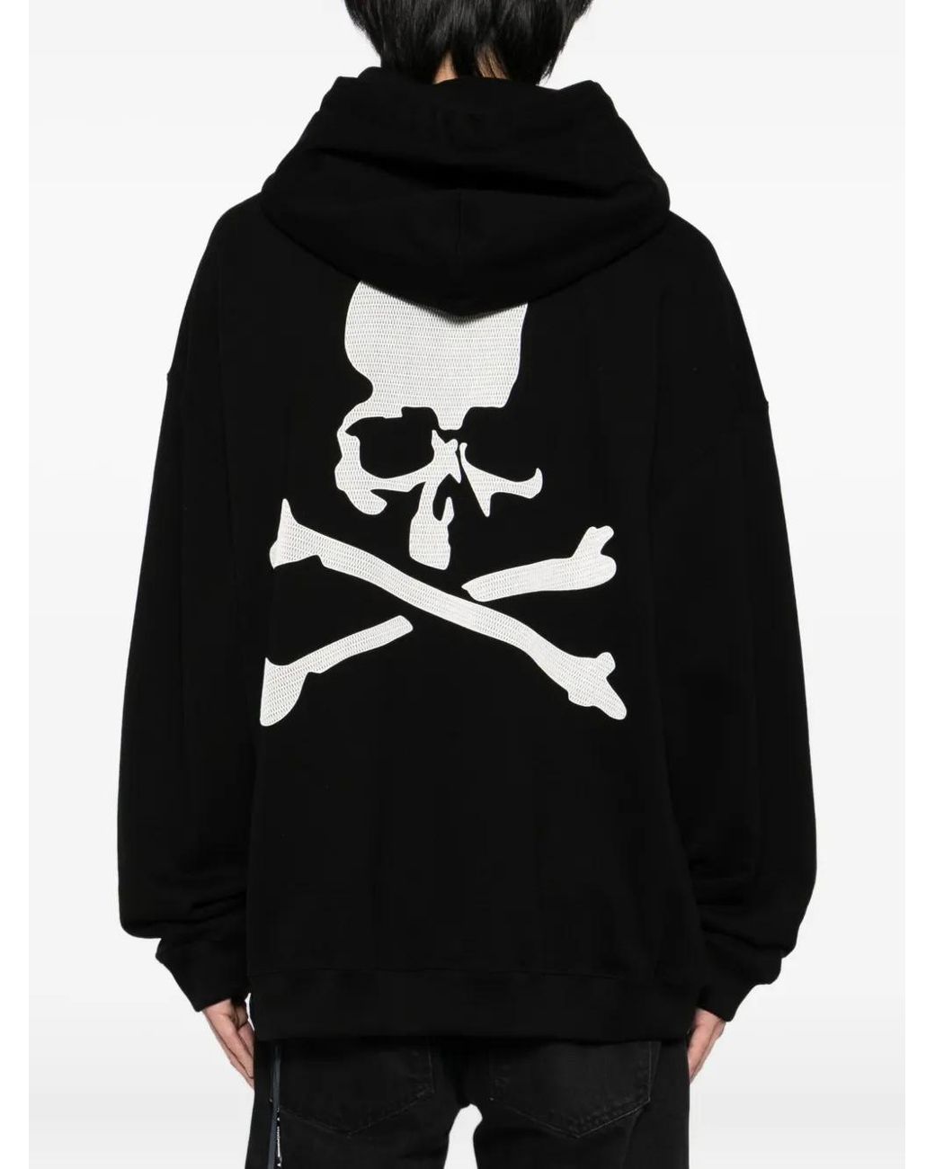 Mastermind Japan Black Logo-Embroidered Hoodie for men