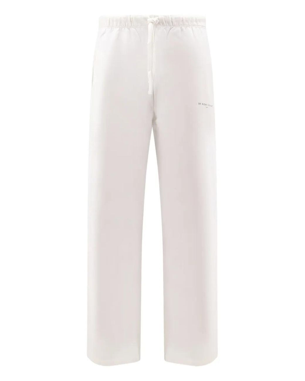 Ih Nom Uh Nit White Cotton Track Pants for men