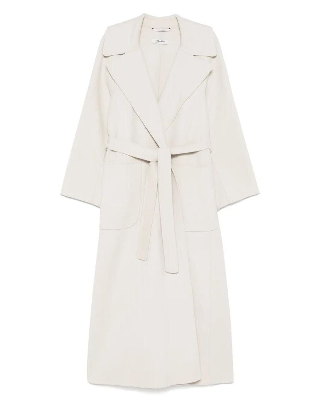 Max Mara White Virgin-Wool Coat