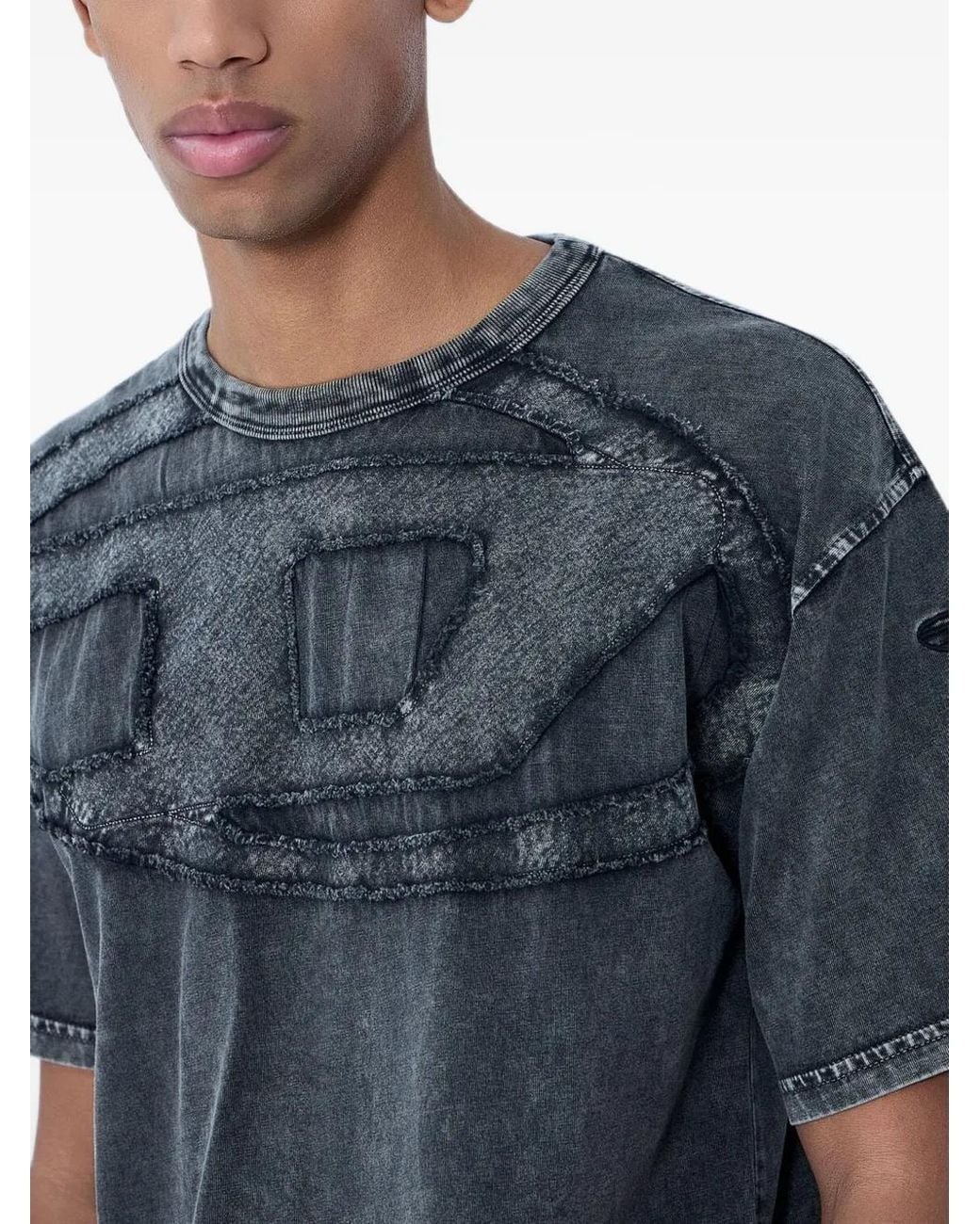 DIESEL Gray T-Boxt-Den T-Shirt for men