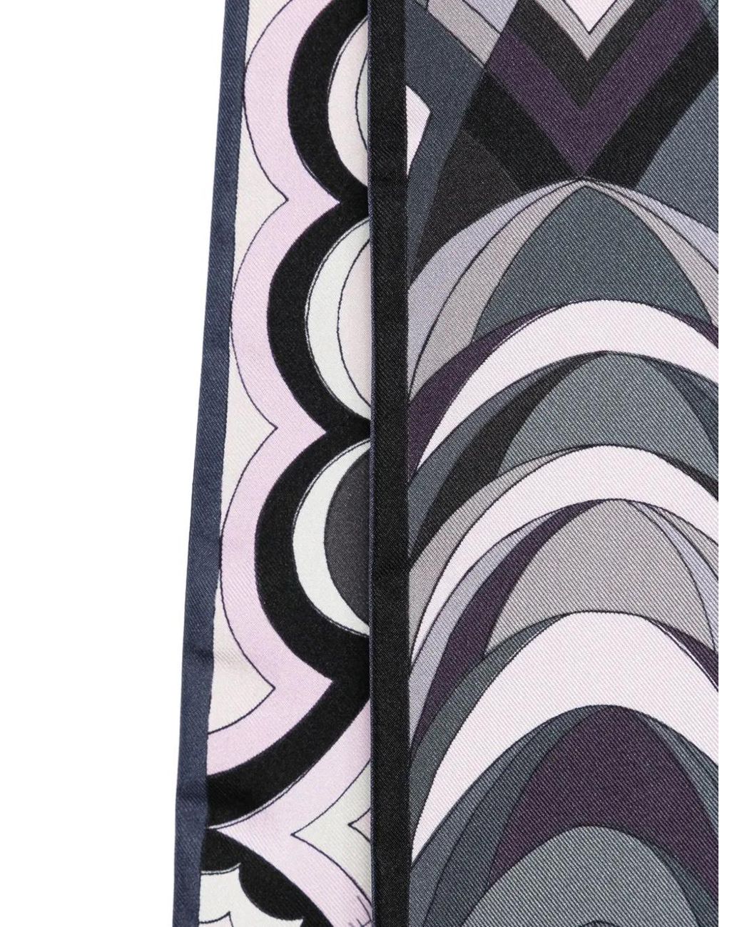 Emilio Pucci White Printed Scarf