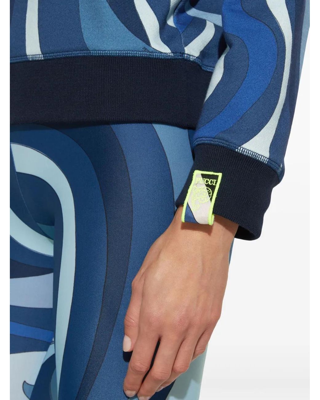 Emilio Pucci Blue Sweatshirt mit Marmo-Print