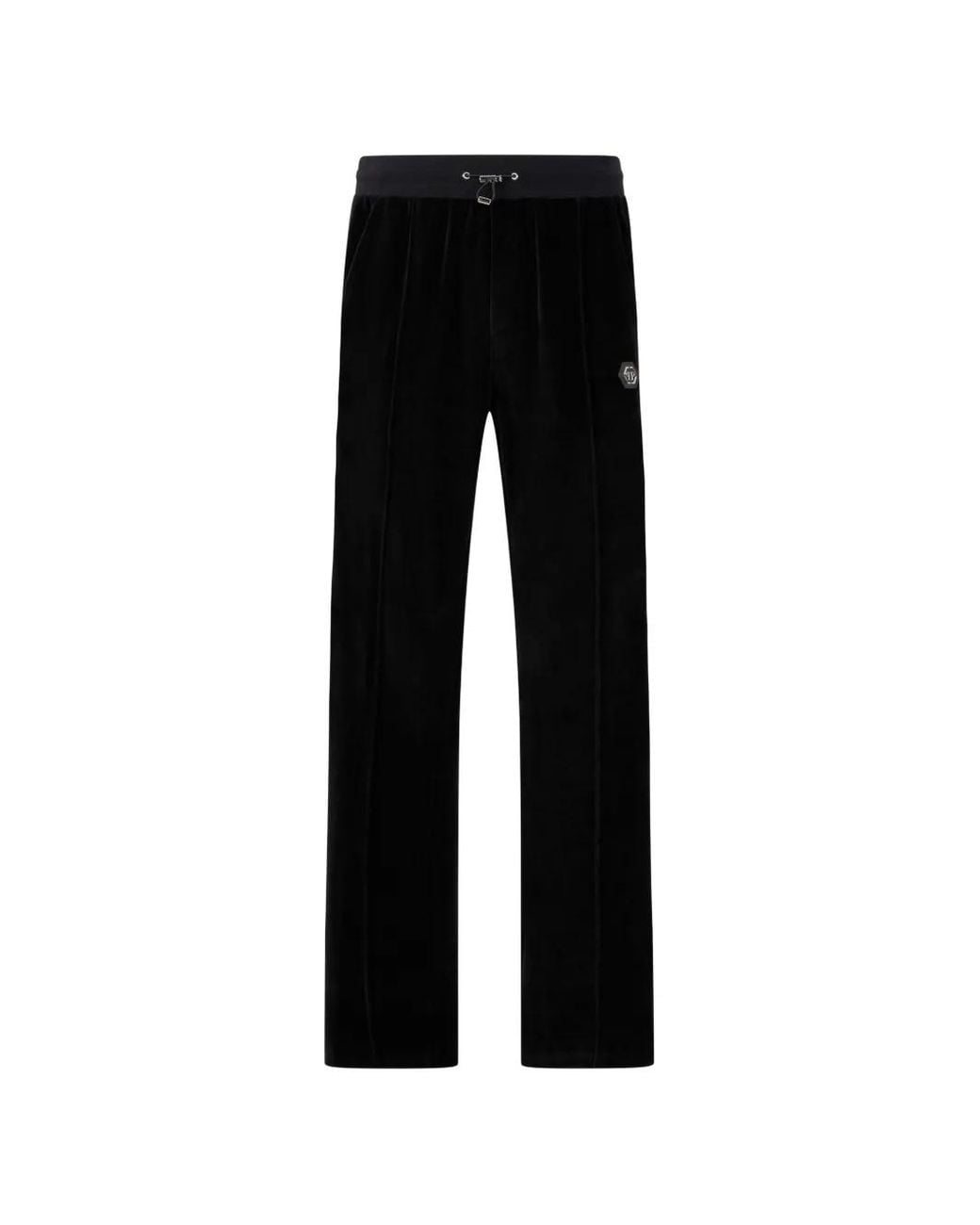 Philipp Plein Black Chenille Tracksuit Pants Buttons for men