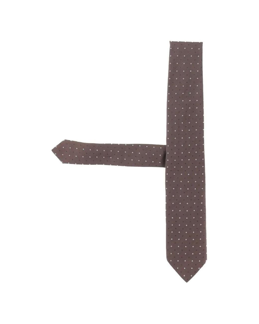 Boss White Micro-Patterned Silk Tie for men