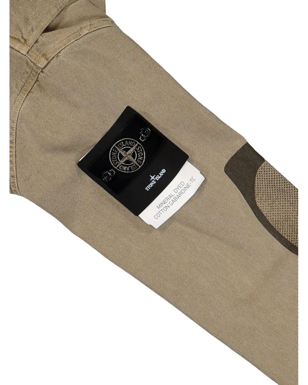 Stone Island Natural Q100045 Mineral Dyed Cotton Gabardine-Tc Jacket for men