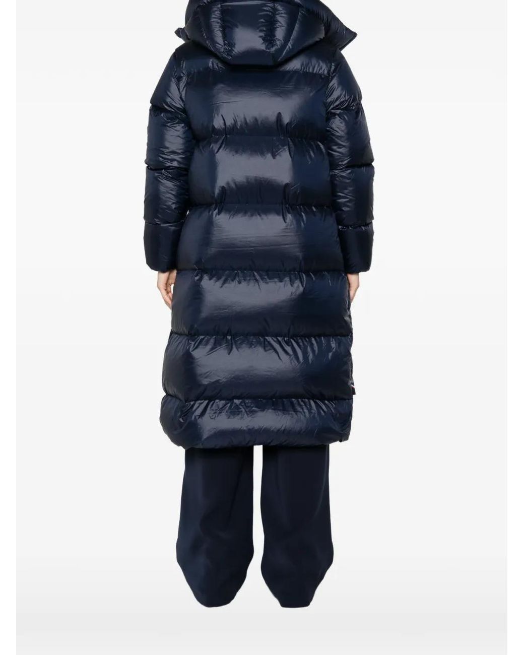 Pyrenex Blue Hooded Quilted Coats