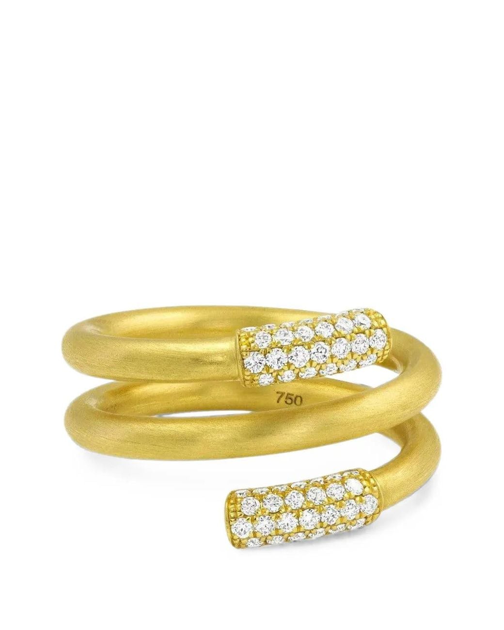 LEIGH MAXWELL Metallic Amani Ring Mit Diamant